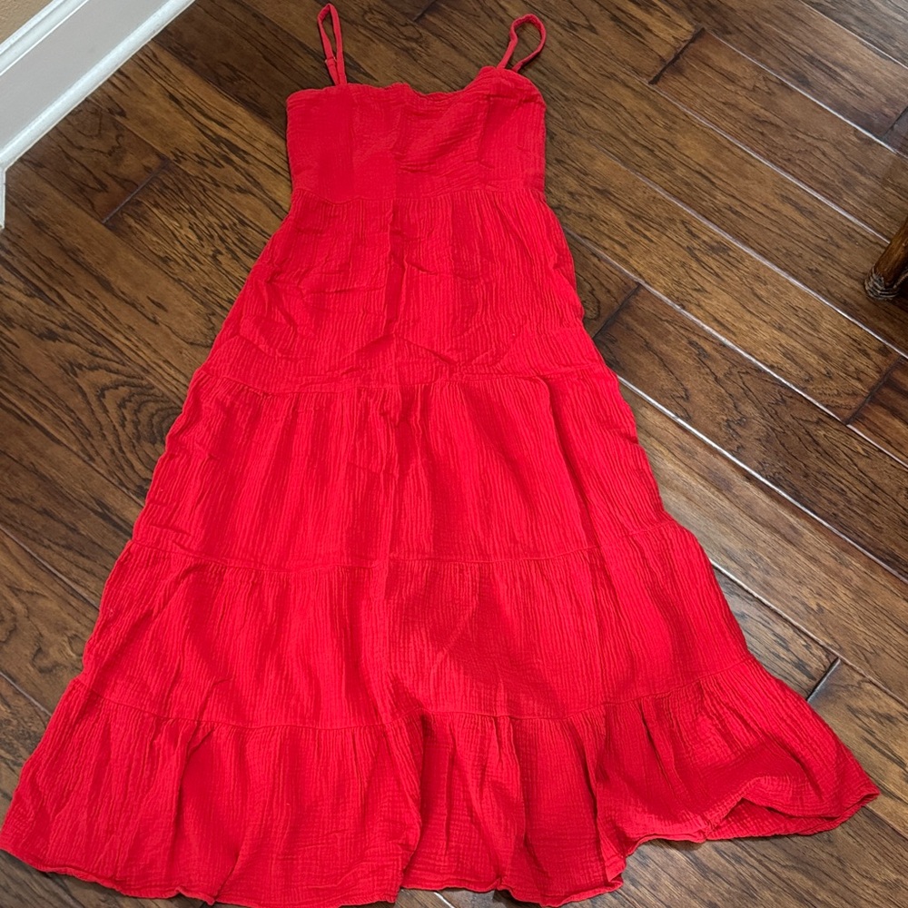 Red Knox rose dress